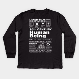 20th century human being Kids Long Sleeve T-Shirt